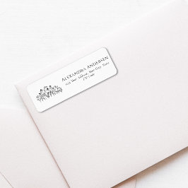 Etiqueta Sencilla dirección floral Minimalista
