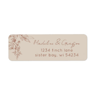 Etiqueta Sencilla elegancia Dirección Floral Boho