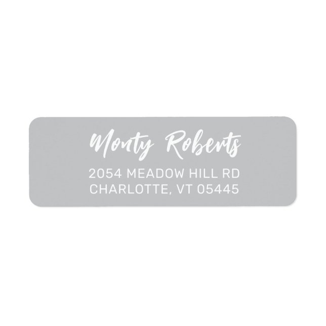 Etiqueta Sencilla Mano Moderna esbozada | Dirección de devo (Frente)