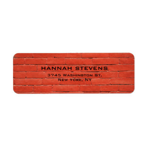 Etiqueta Sencilla Muro Naranja Reddish simple y elegante mo