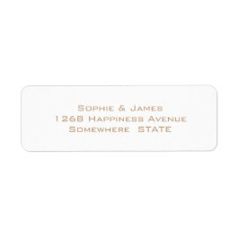 Etiqueta Sencilla y elegante dirección de retorno del Boda 