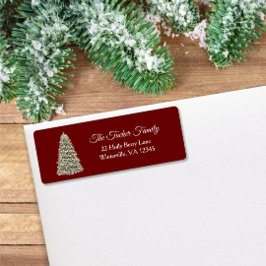 Etiqueta Sencilla y elegante invitación para fiesta navideñ