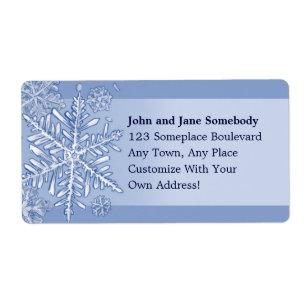 Etiqueta Sencillamente Copos de nieve Personalizable Etique