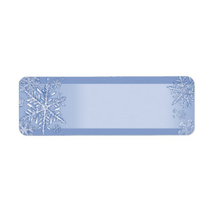 Etiqueta Sencillamente Snowflakes Blank Return Address Labe