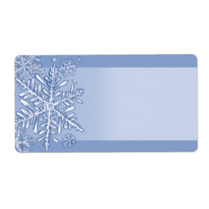 Etiqueta Sencillamente Snowflakes Blank Shipping Labels