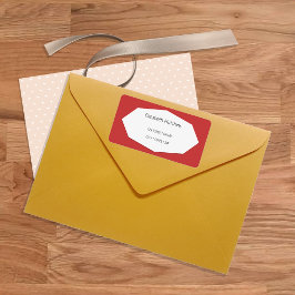 Etiqueta Sencillo color burdeos elegante