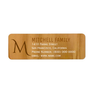 Etiqueta sencillo, rústico y limpio, nombre familiar