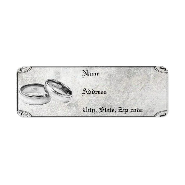 Etiqueta Sencillo y elegante (Frente)