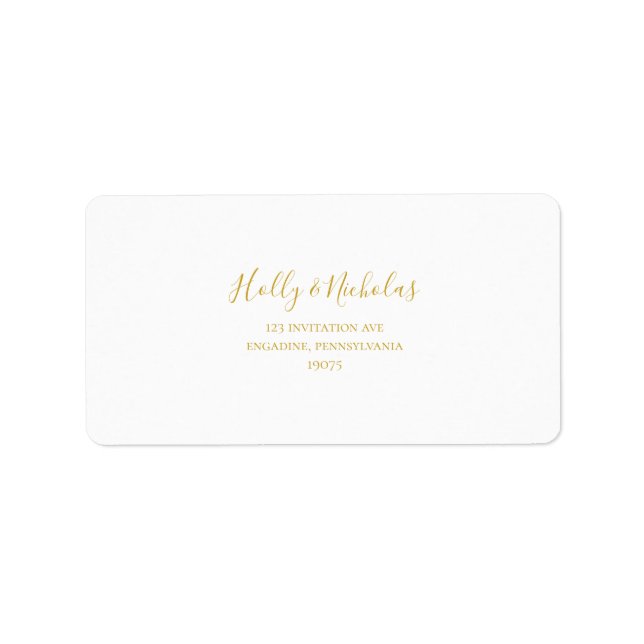 Etiqueta Sencillos Navidades elegantes domicilio RSVP de bo (Frente)