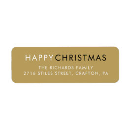 Etiqueta Sencillos Navidades felices dirección de retorno d