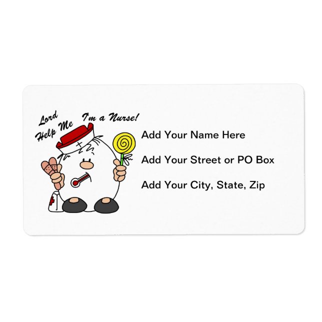 Etiqueta Señor Ayúdame Soy enfermera (Frente)