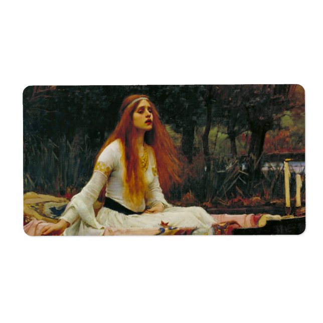 Etiqueta Señora de Shalott en el agua (Frente)
