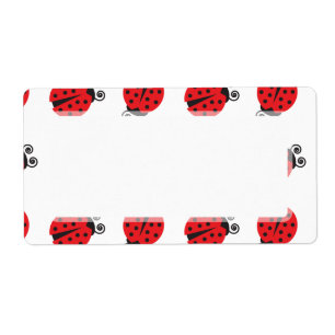 Etiqueta Señora linda Bug Pattern