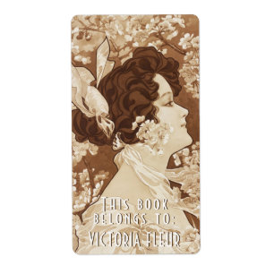 Etiqueta Señora Personalized del Victorian del vintage de