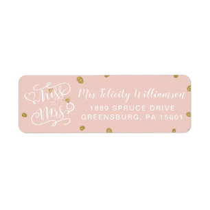 Etiqueta Señorita A La Sra. Boda de Anillo Cardíaco Purpu