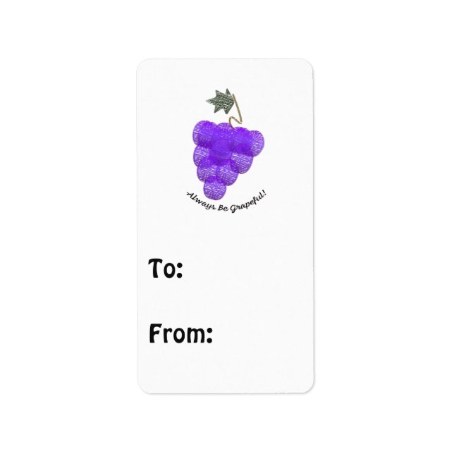 Etiqueta Ser siempre uvas aptas (Frente)