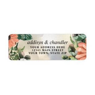 Etiqueta Serene Garden Wreath: Elegancia Floral Pastel