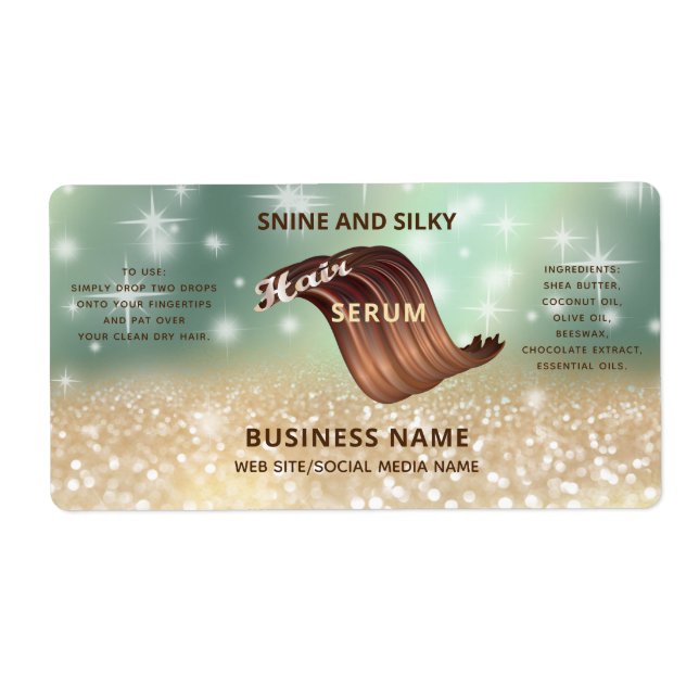 Etiqueta Sérico moderno y elegante de funky purpurinoso bri (Frente)