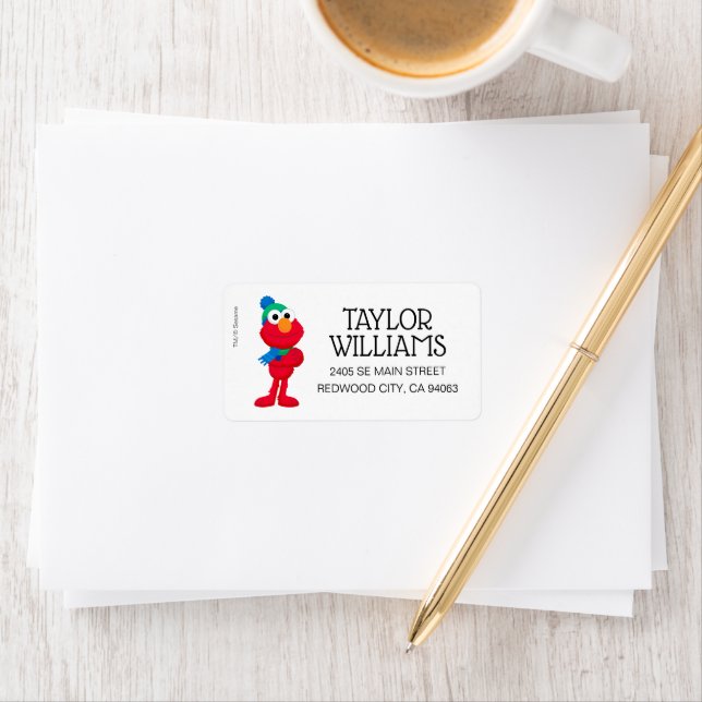 Etiqueta Sesame Street | Elmo de invierno (In situ)