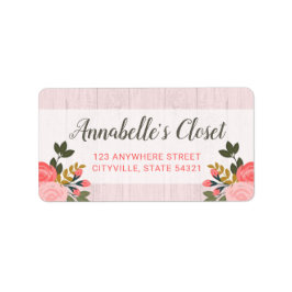 Etiqueta Shabby Chic Floral Rosa Rubor Pink Boutique