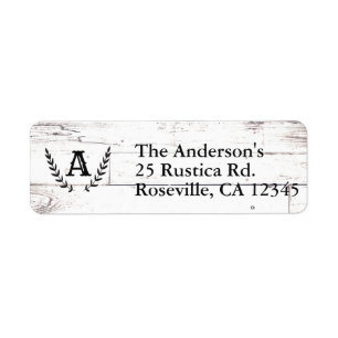 Etiqueta Shabby Chic Laurel Boda