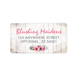 Etiqueta Shabby De Madera Rústica Roses Chic Rosa Anemone F