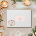 Etiqueta Shabby floral rosa Chic Vintage Christmas<br><div class="desc">Estas etiquetas de las señas de identidad de estas Navidades femeninas tienen una paleta de colores femenina de rosa pastel y verde. Incluyen su dirección escrita en un elegante tipo de letra serif y un hermoso tipo de letra caligrafía escrita a mano. Diseñado como parte de mi colección de Navidades...</div>