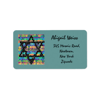 Etiqueta Shalom Mosaic-Star de David