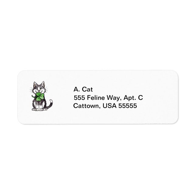 Etiqueta Shamrock Kitty (Frente)