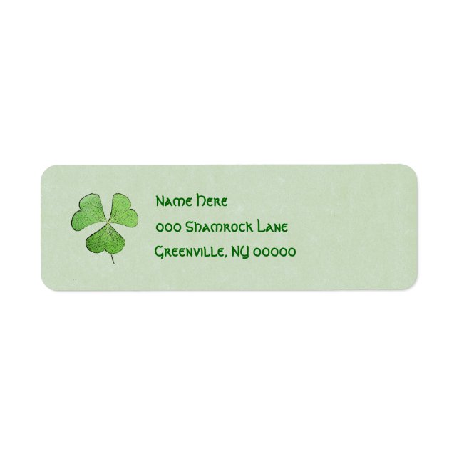 Etiqueta Shamrock verde (Frente)