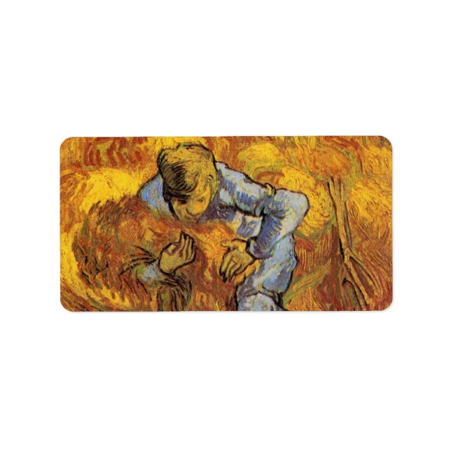 Etiqueta Sheaf Binder (después de Millet) de Vincent van Go (Frente)