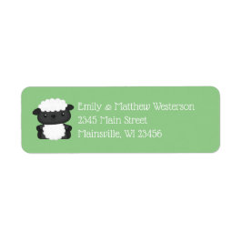Etiqueta Sheep Baby Shower Green