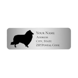 Etiqueta Sheltie Silhouette Return Address