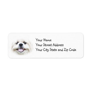 Etiqueta Shih Tzu sonriente