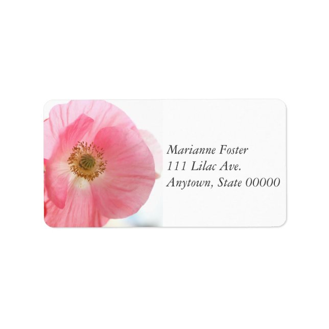 Etiqueta Shirley poppy (Frente)