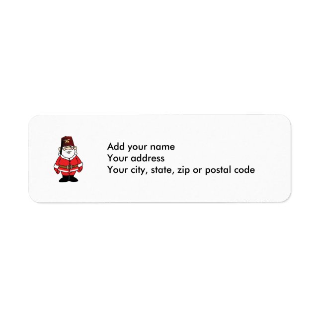 Etiqueta Shriner Santa (Frente)
