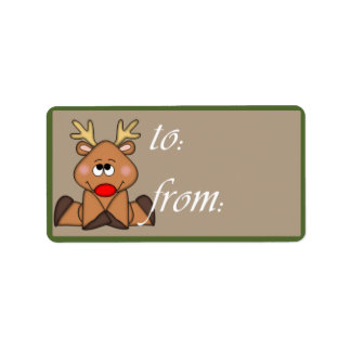 Etiqueta Shy Reindeer Gift Tag