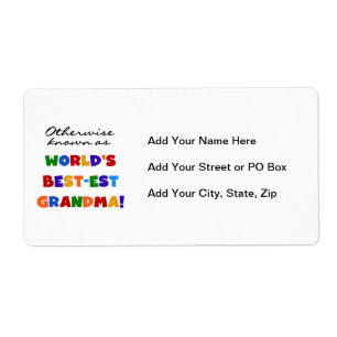 Etiqueta Si no conocido como regalos de la abuela Mejor-est