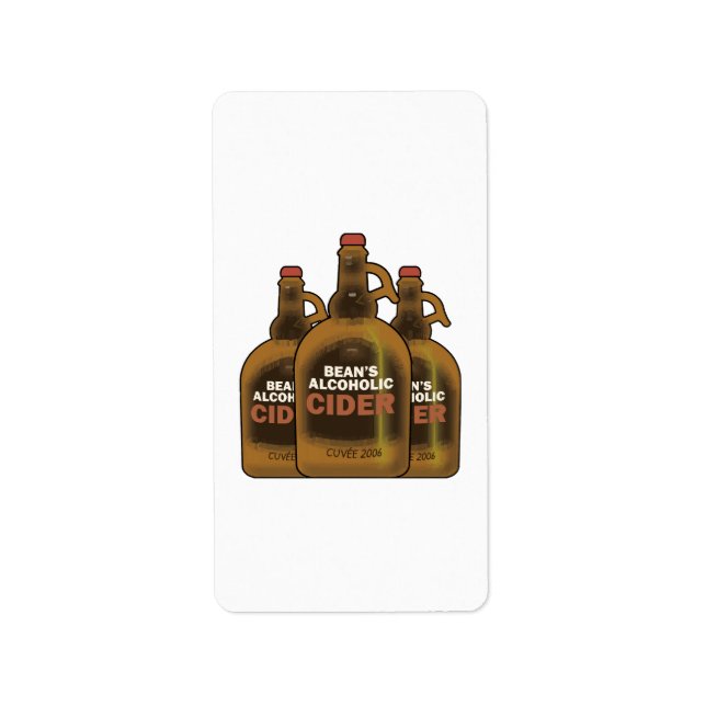 Etiqueta Sidra de frijol (Frente)