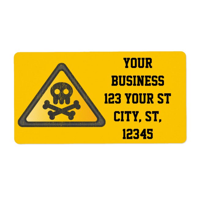 Etiqueta Signo de advertencia divertida Thunder_Cove (Frente)