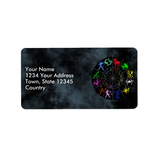 Etiqueta Signos de zodiaco juntos (Frente)