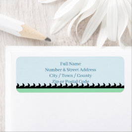 Etiqueta Silhouette de conejo