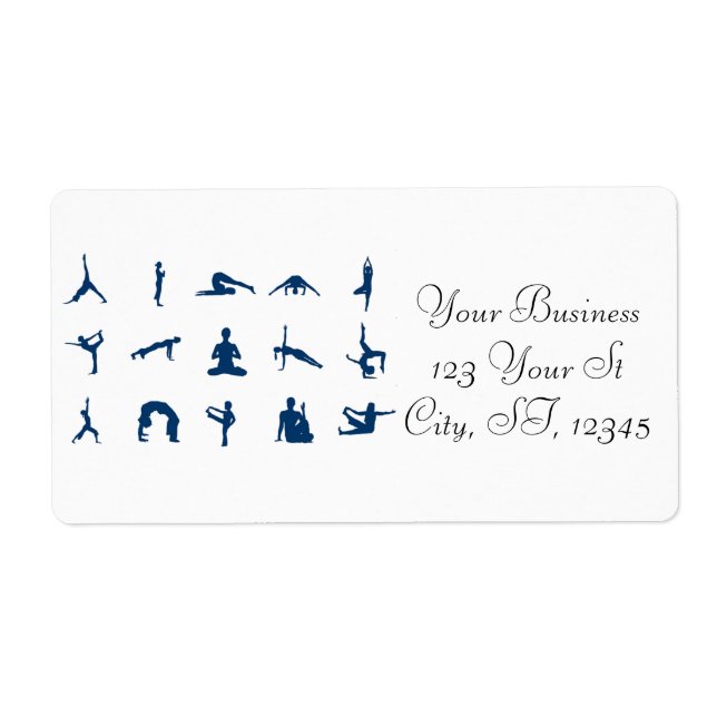 Etiqueta Silhouette Yoga Poses Thunder_Cove (Frente)