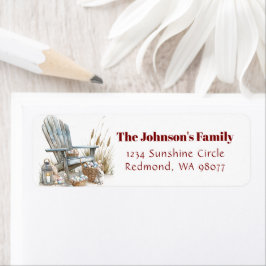 Etiqueta Silla de madera con dirección de huevos de Pascua