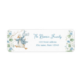 Etiqueta Silly Goose Blue Return Address Label