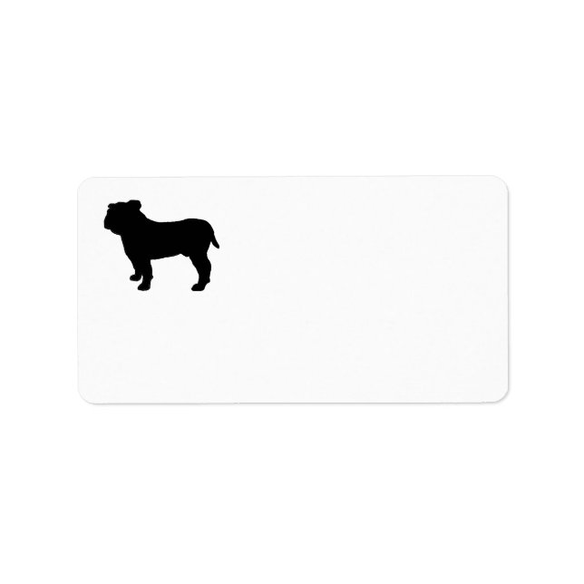 Etiqueta Silueta de Bulldog (Frente)