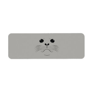 Etiqueta Silueta de cara de foca