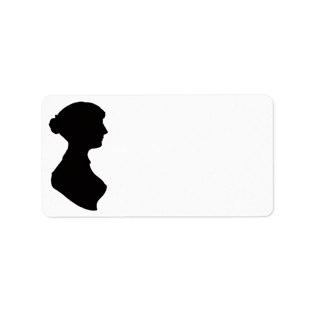 Etiqueta Silueta de Jane Austen (Frente)