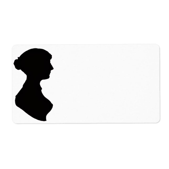 Etiqueta Silueta de Jane Austen (Frente)