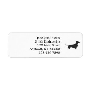 Etiqueta Silueta negra de dachshund